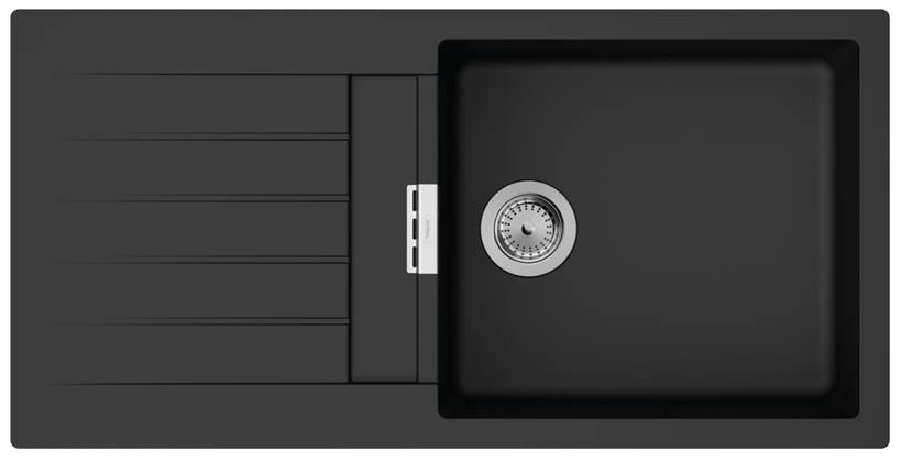 Набір для кухні Hansgrohe , гранітна мийка S520-F480 + зміш. Focus M41, чорний графіт-чорний матовий - 2