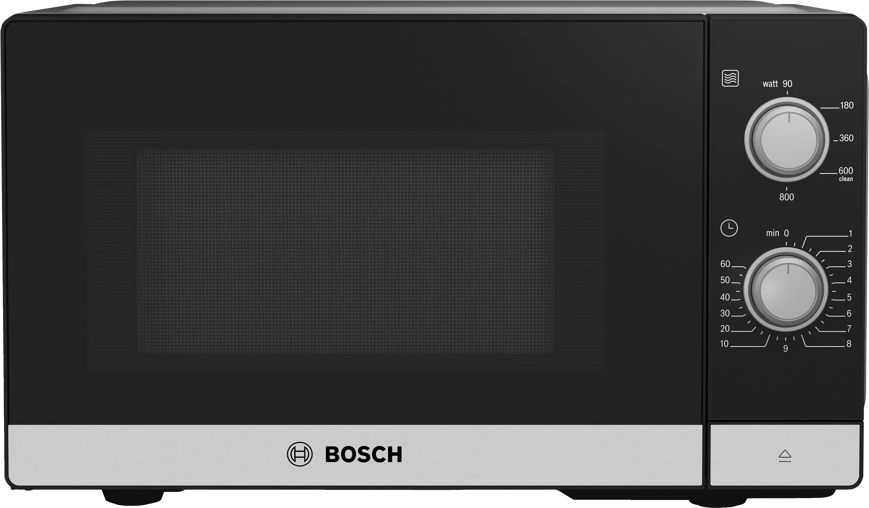 Мікрохвильова піч Bosch, 20л, мех. керув., 800Вт, чорний