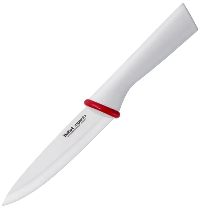 Кухонний ніж універсальний Tefal Ingenio Ceramic White, з чохлом, 13см, кераміка, пластик, білий - 2