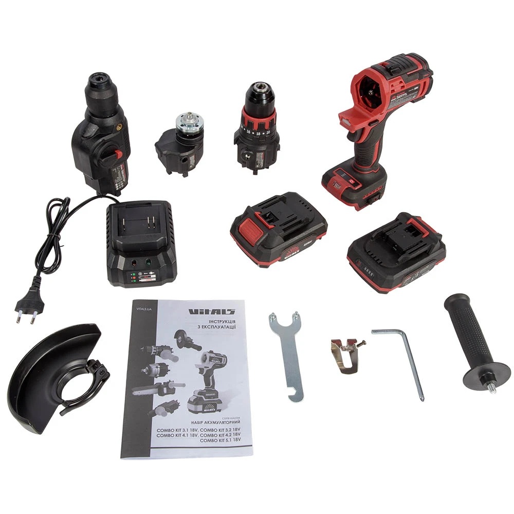 Набір акумуляторних інструментів Vitals Master COMBO KIT 3.1 18В модулі шурупокрута перфоратора шліф - 2