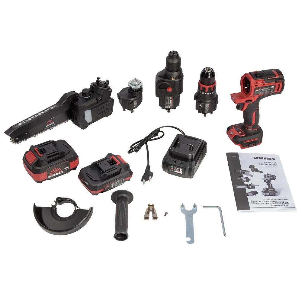 Набір акумуляторних інструментів Vitals Master COMBO KIT 4.1 18В модулі шурупокрута перфоратора пилк - 2