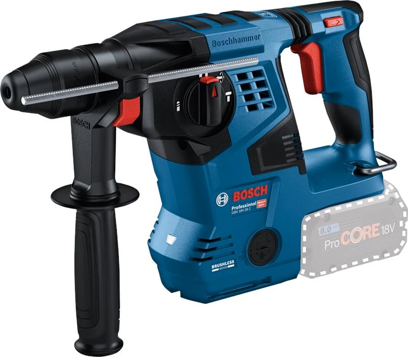 Перфоратор акумуляторний ударний Bosch Professional GBH 18V-28 C SDS plus 18В 0-4220уд/хв 3.3Дж 3.3к
