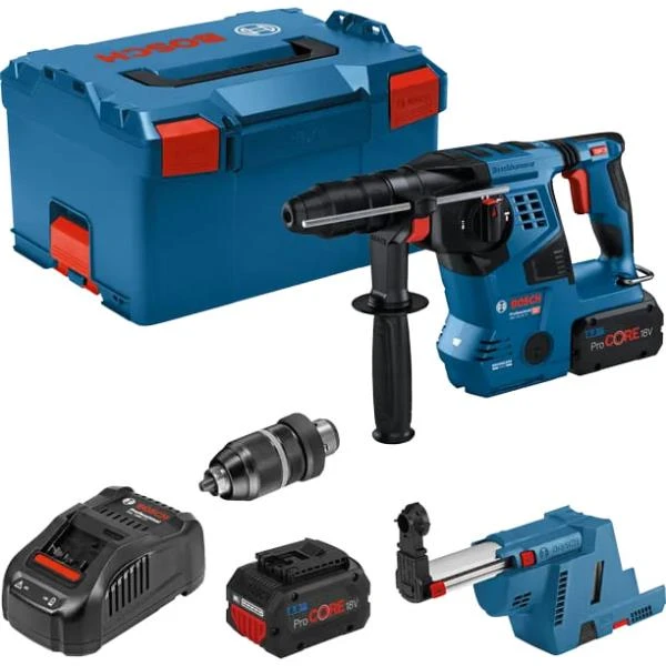 Перфоратор акумуляторний ударний Bosch Professional GBH 18V-28 CF SDS plus 18В акб 2x8А·год 0-4220уд - 2