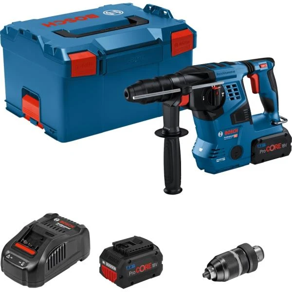 Перфоратор акумуляторний ударний Bosch Professional GBH 18V-28 CF SDS plus 18В акб 2x8А·год 0-4220уд
