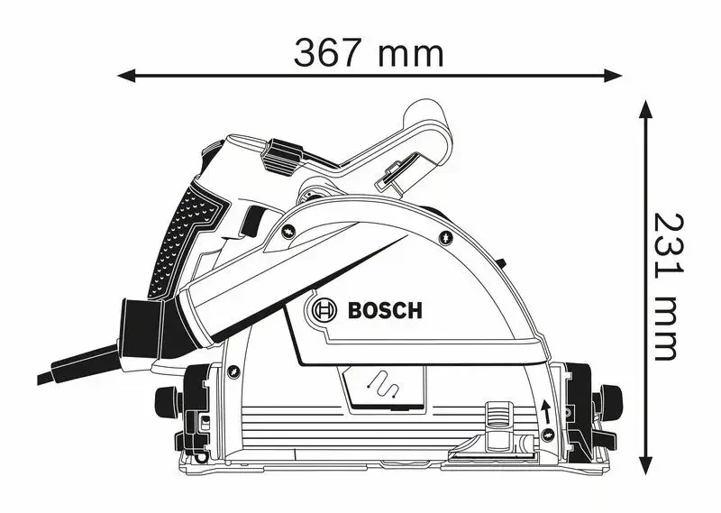 Пила дискова Bosch Professional GKS 55 GCE 1400Вт 3600-6250об/хв 165мм 4.7кг - 2