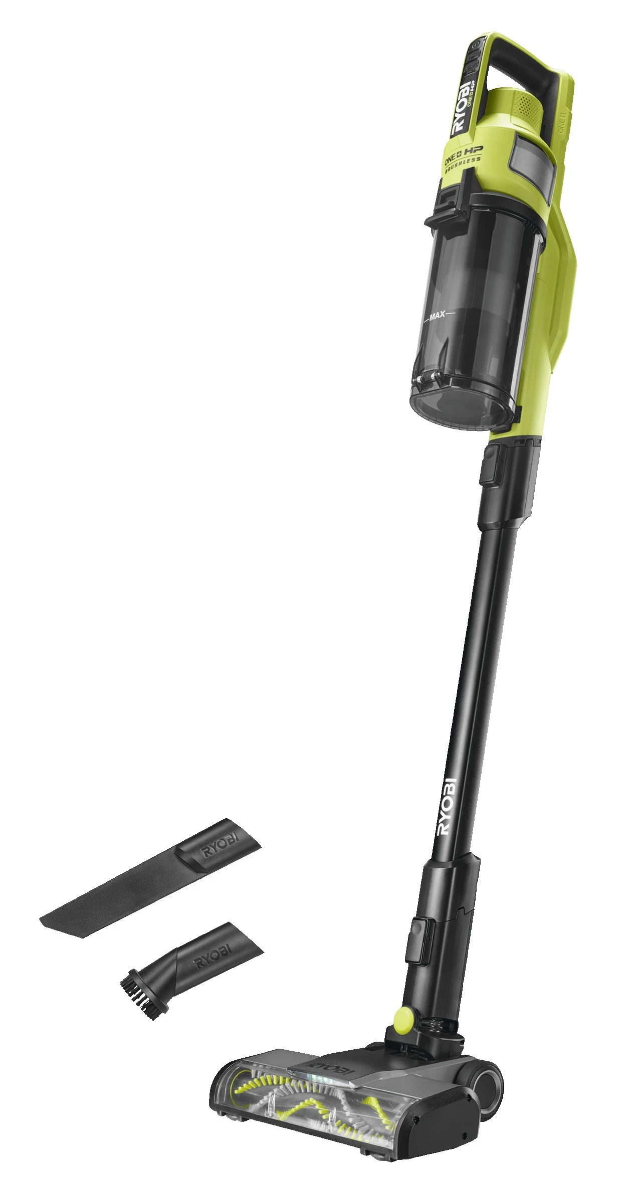 Пилосос акумуляторний Ryobi ONE+ HP RSV18X-0 18В 90Вт 20кПа контейнер 0.8л HEPA12 3.1кг без АКБ та З