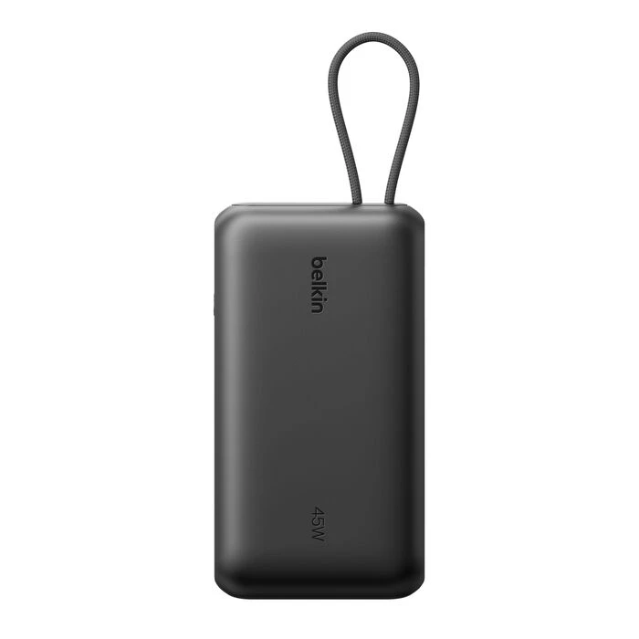 Акумулятор портативний літій-іонний Power Bank Belkin 20000мА·год, 45Вт, з інтегрованим кабелем USB-