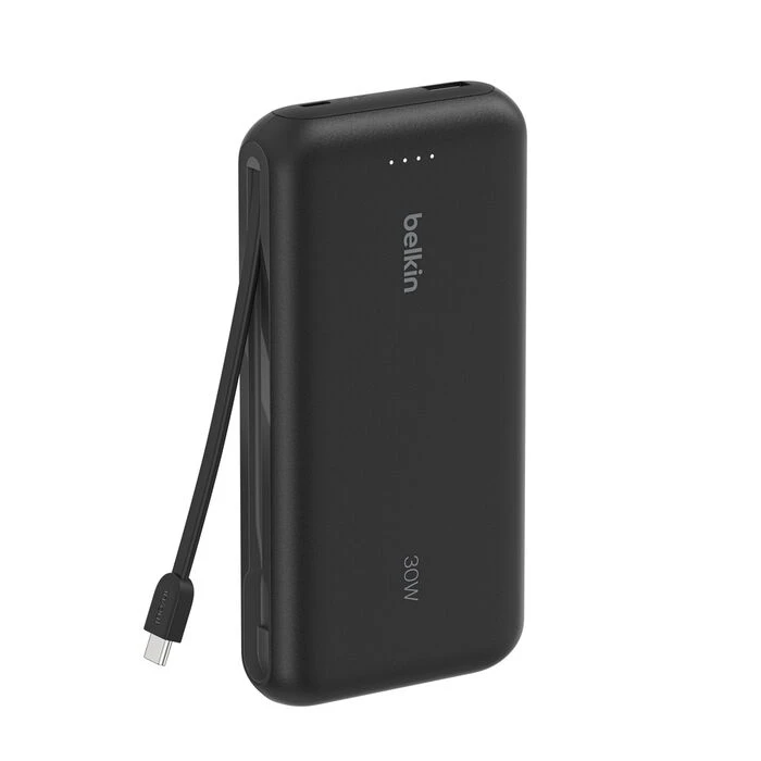 Акумулятор портативний літій-іонний Power Bank Belkin 20000мА·год, 30Вт, з інтегрованим кабелем USB- - 2