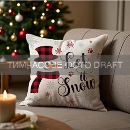 Подушка декор. ARDESTO Christmas Snowman 45х45см, 100% поліестер, білий - 2