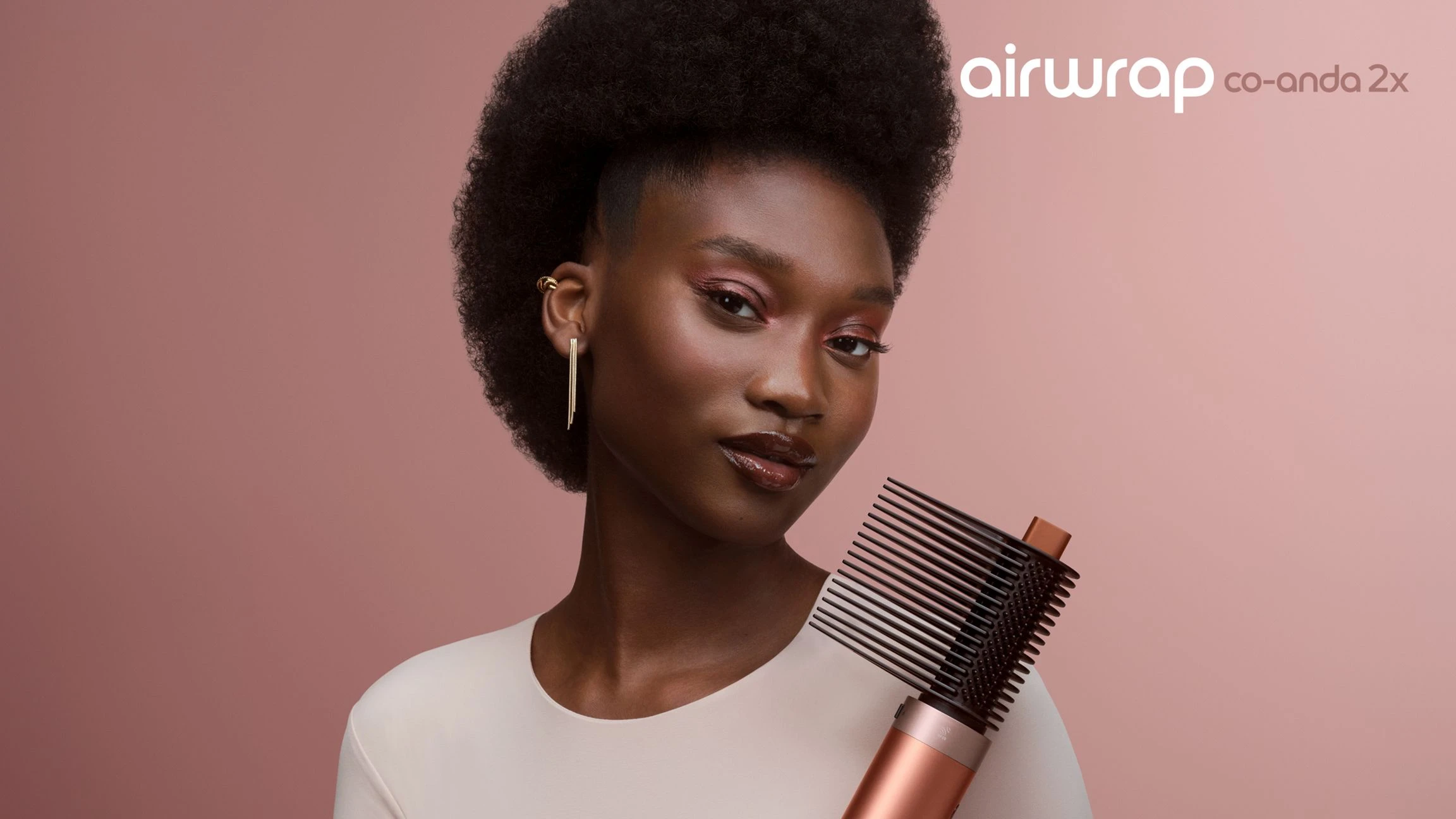 Стайлер Dyson Airwrap HS09 Co-anda2x Amber Silk, 1700Вт, темп.режимів-3, D -30,40mm, насадок-6, кейс - 2