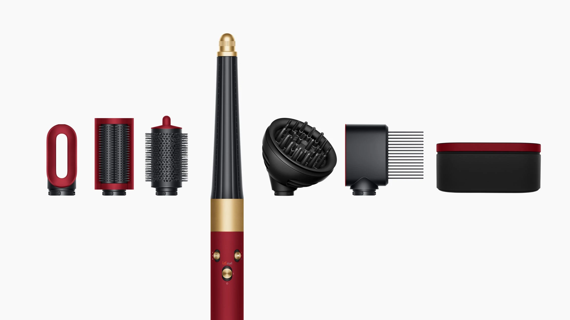 Стайлер Dyson Airwrap I.D. HS08 T3/T4 Curly+Coily Red Velvet/Gold, 1300Вт, темп.режимів-3, насадок-6 - 2