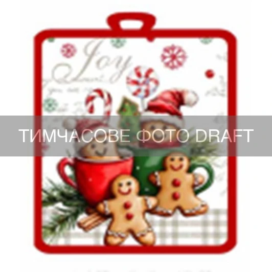 Прихватка ARDESTO Christmas Cookies 18х20см, 100% поліестер (верх), 100% бавовна (низ), cірий - 2