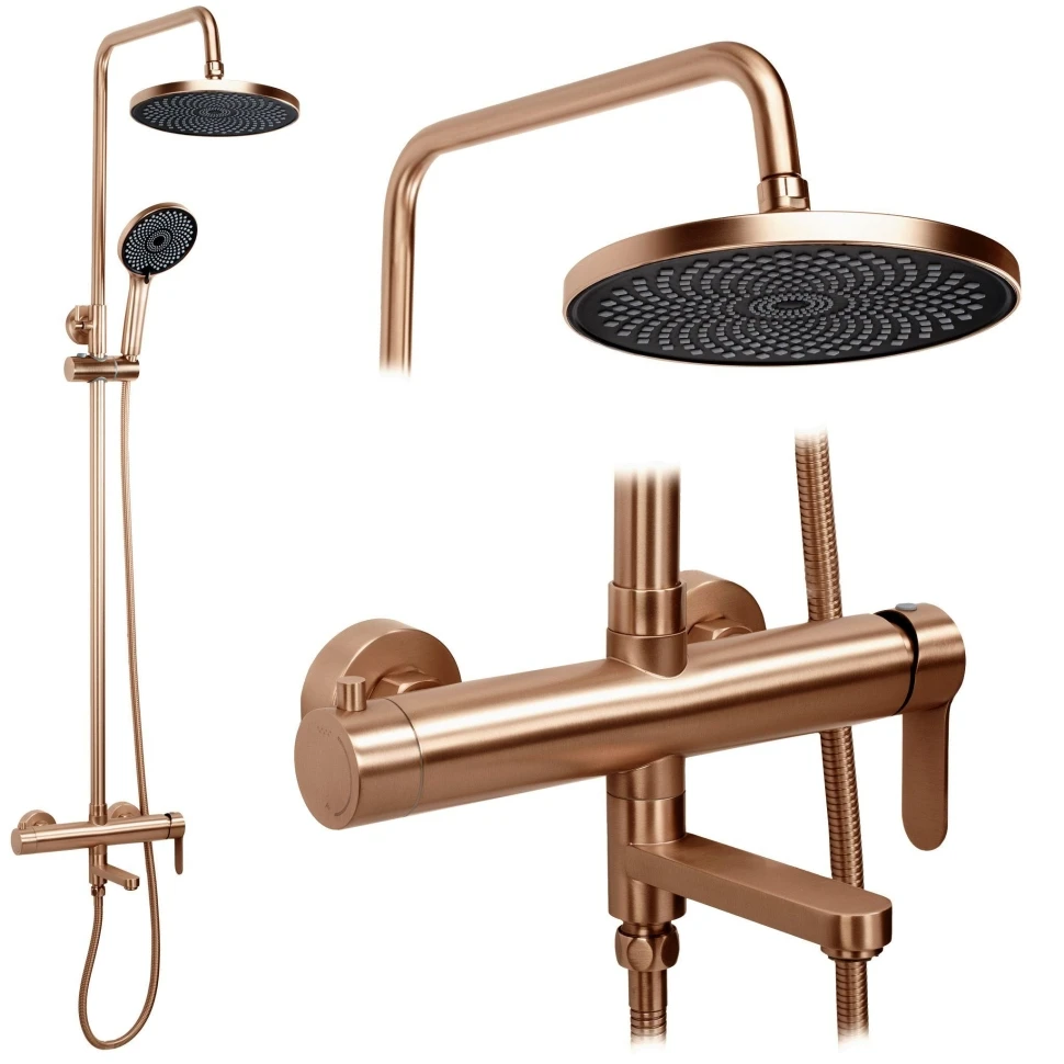 душова система з виливом Rea Arcos brushed copper (REA-P8715) - 2