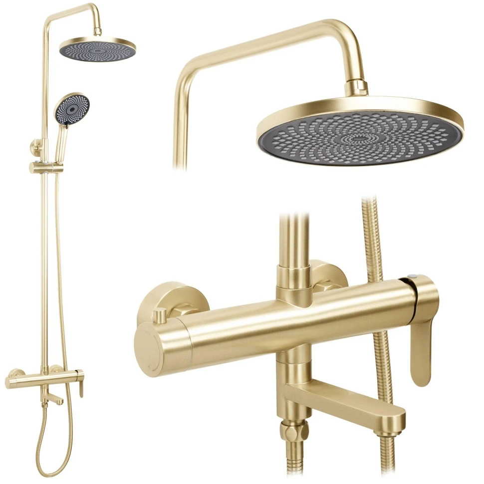 душова система з виливом Rea Arcos brushed gold (REA-P8716) - 2