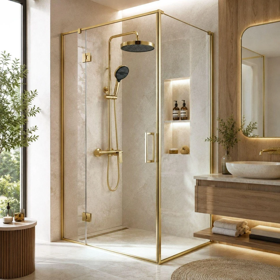 душова система з виливом Rea Vision gold (REA-P9663)