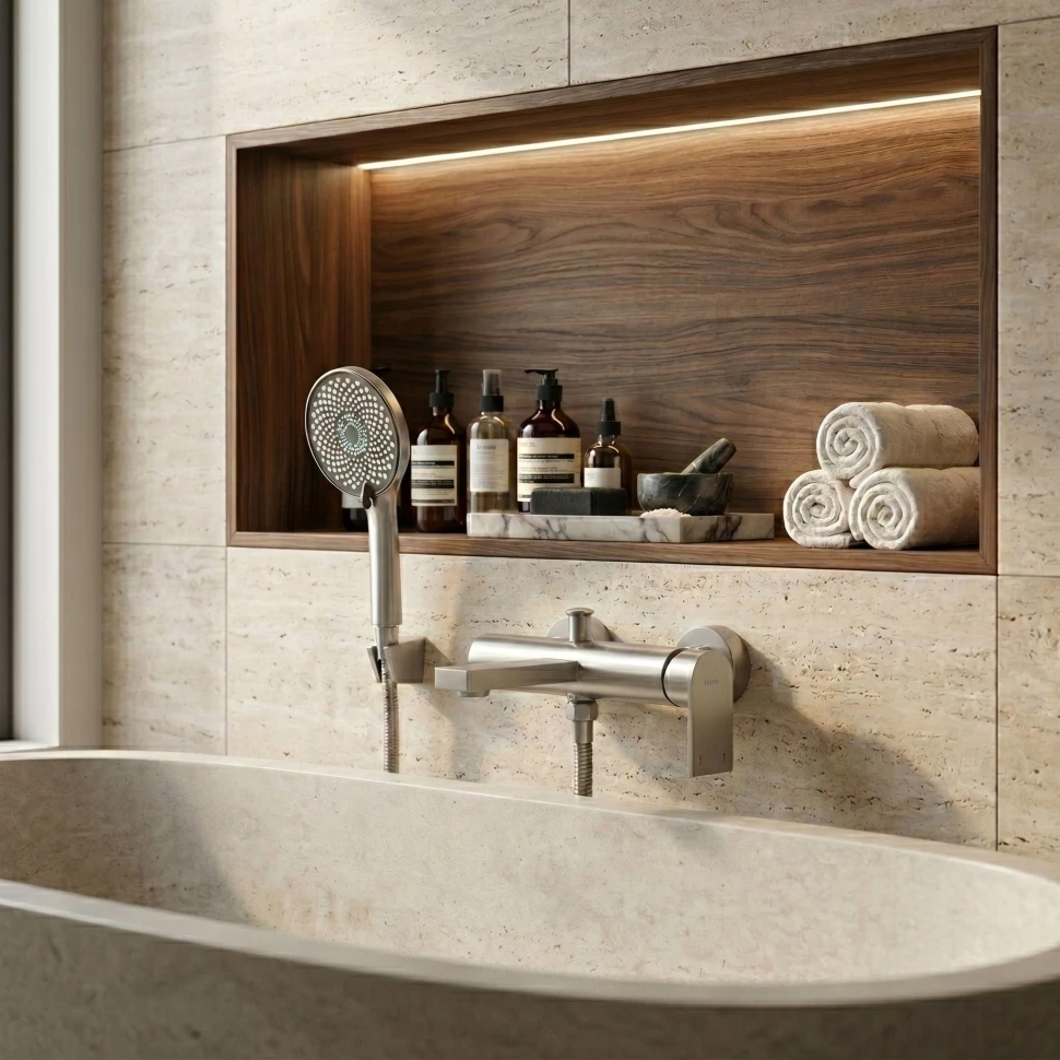 змішувач для ванни Rea Hunter brushed nickel (REA-B2230)