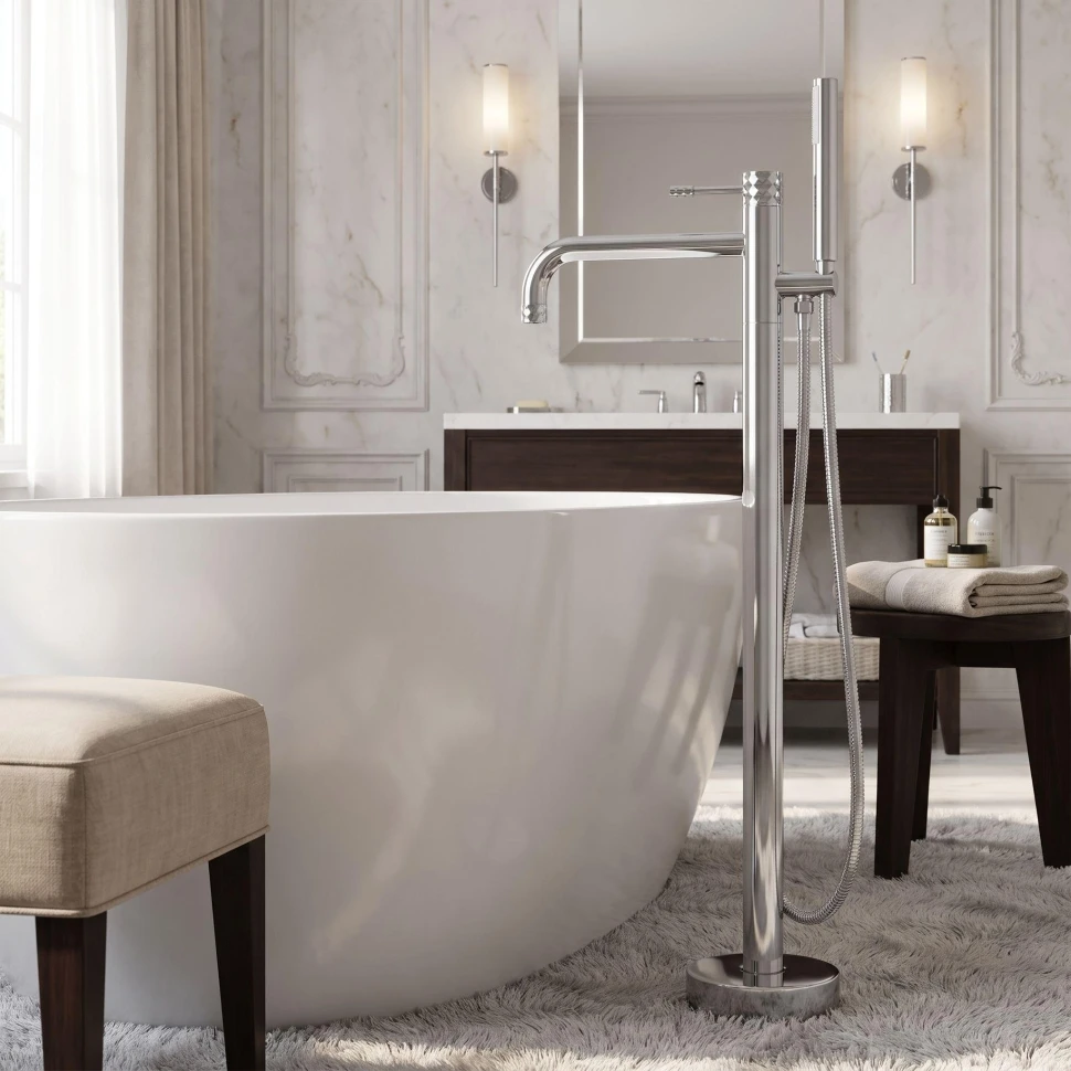 змішувач для ванни Rea Lungo Diamond для підлоги Chrom (REA-B2250)