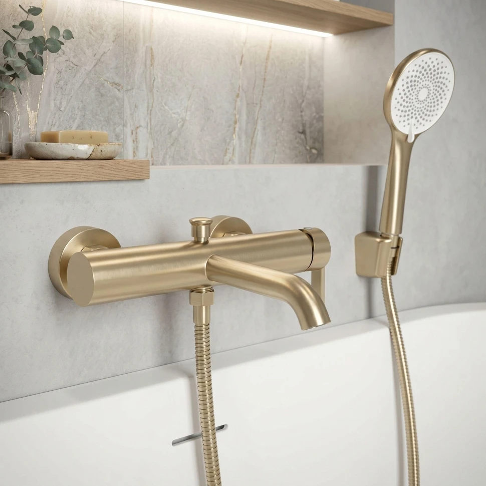 змішувач для ванни Rea Ontario side brushed gold (REA-B6547)