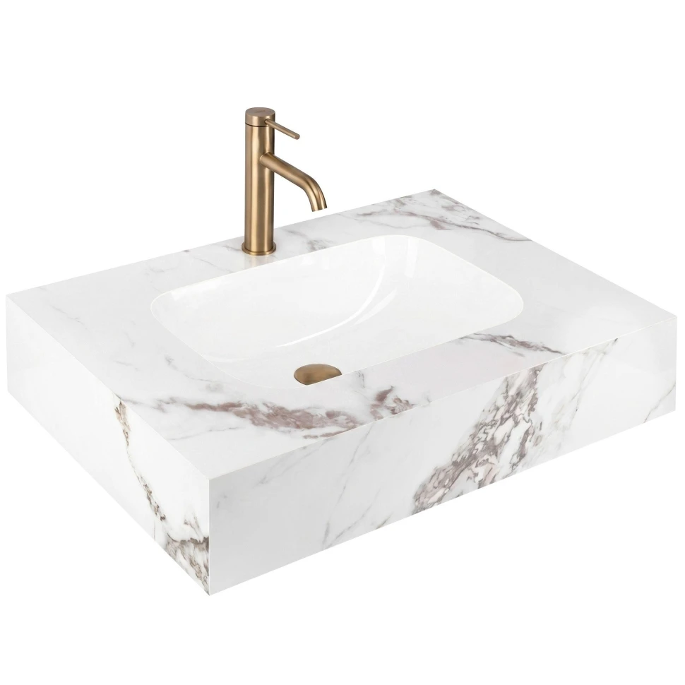 умивальник Rea Aresa 70x50 підвісний Cold Jade глянсовий (REA-U9974) - 2