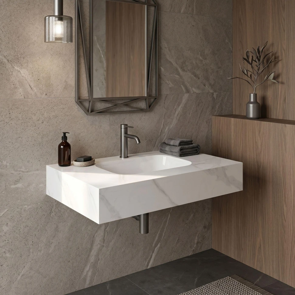 умивальник Rea Aresa 70x50 підвісний White матовий (REA-U9972)