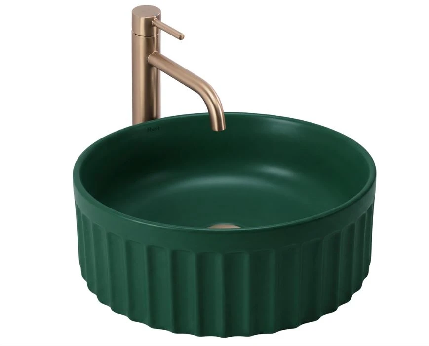 умивальник Rea Duo 38x38 Matcha matt (REA-U3605) - 2