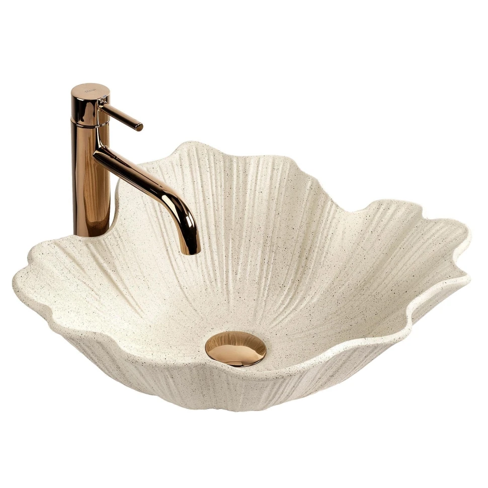 умивальник Rea Flower 47,5x40 накладний Vanilla матовий (REA-U7886) - 2