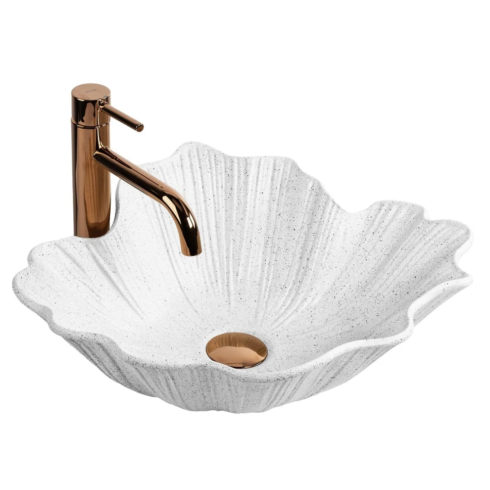 умивальник Rea Flower 47,5x40 накладний white матовий (REA-U7887) - 2