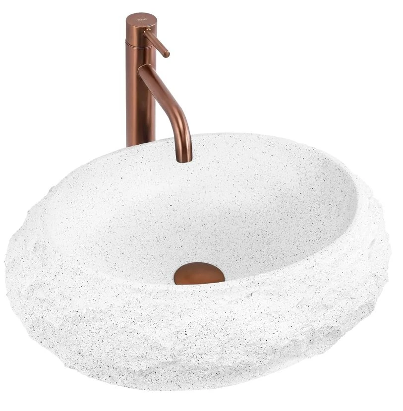 умивальник Rea Mika 37,5x25,5 накладний Light Grey матовий (REA-U3223) - 2