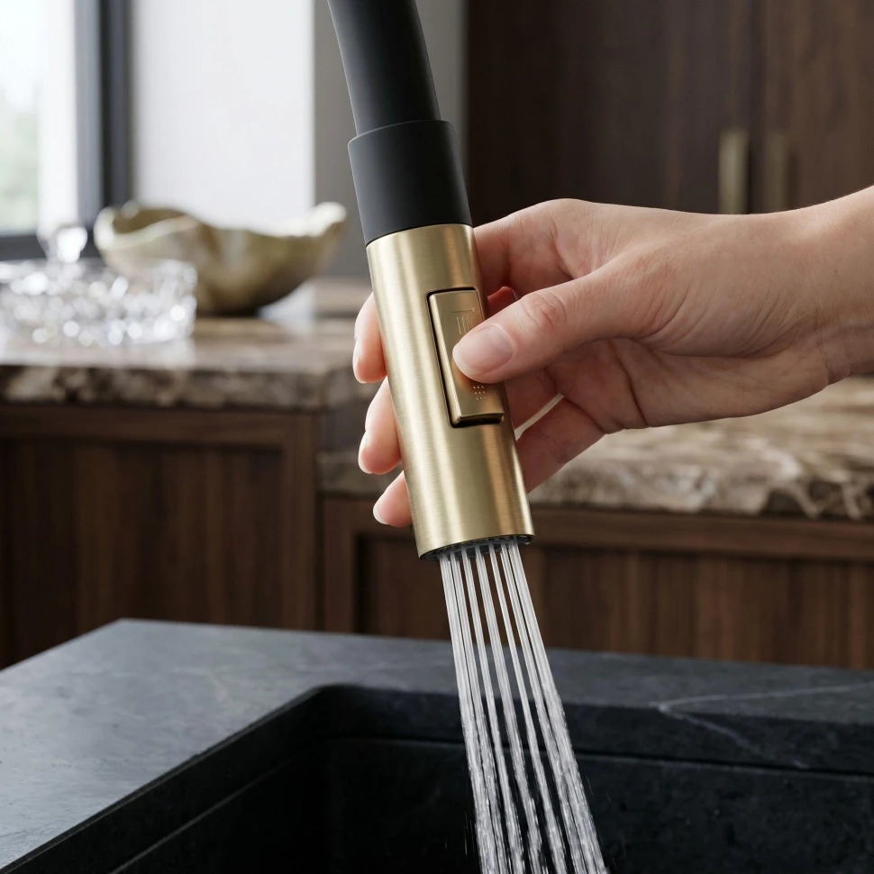 змішувач для кухні Rea Lago brushed gold (REA-B9336)