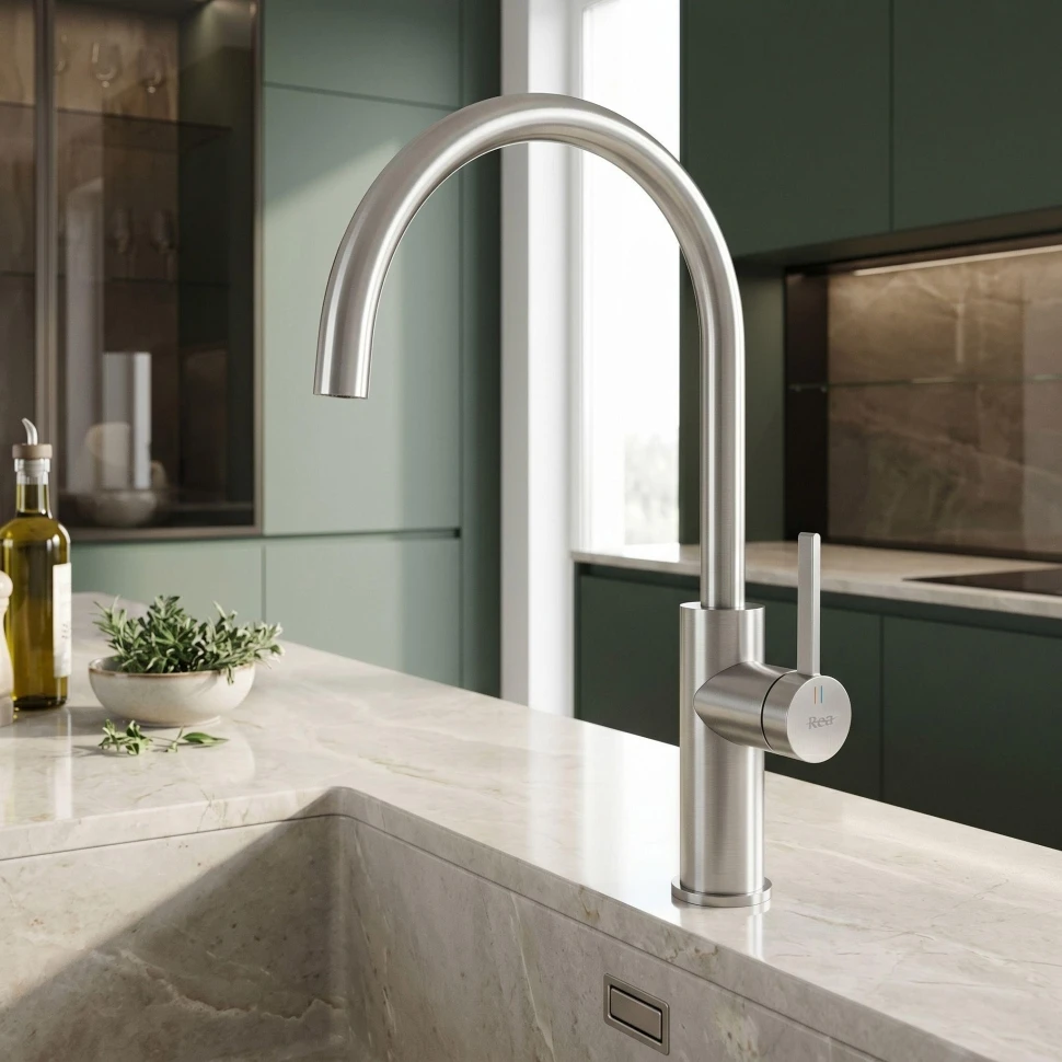 змішувач для кухні Rea Rivo brushed nickel (REA-B9340)