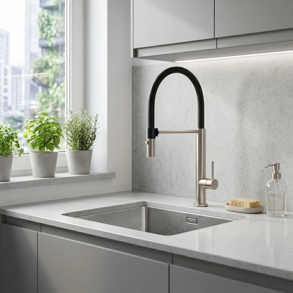 змішувач для кухні Rea Viera brushed nickel (REA-B4850)