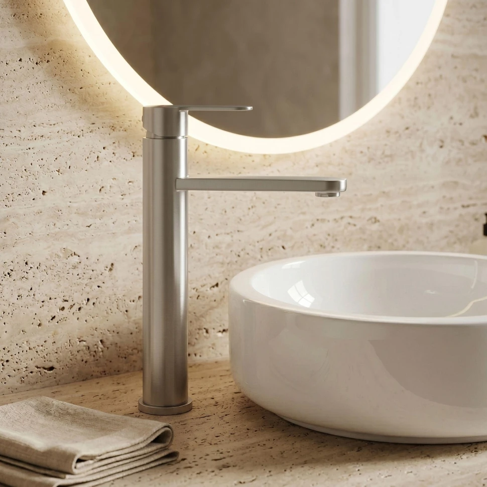 змішувач для умивальника Rea Arcos brushed nickel (REA-B6966) - 2