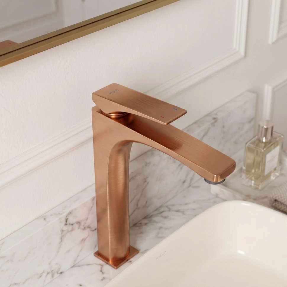 змішувач для умивальника Rea Joe Premium brushed copper.