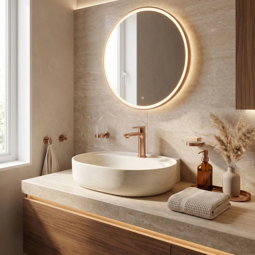 змішувач для умивальника Rea Logan brushed copper (REA-B6696) - 2