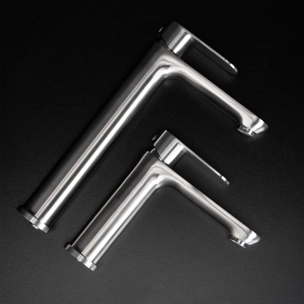 змішувач для умивальника Rea Logan brushed nickel (REA-B6683)