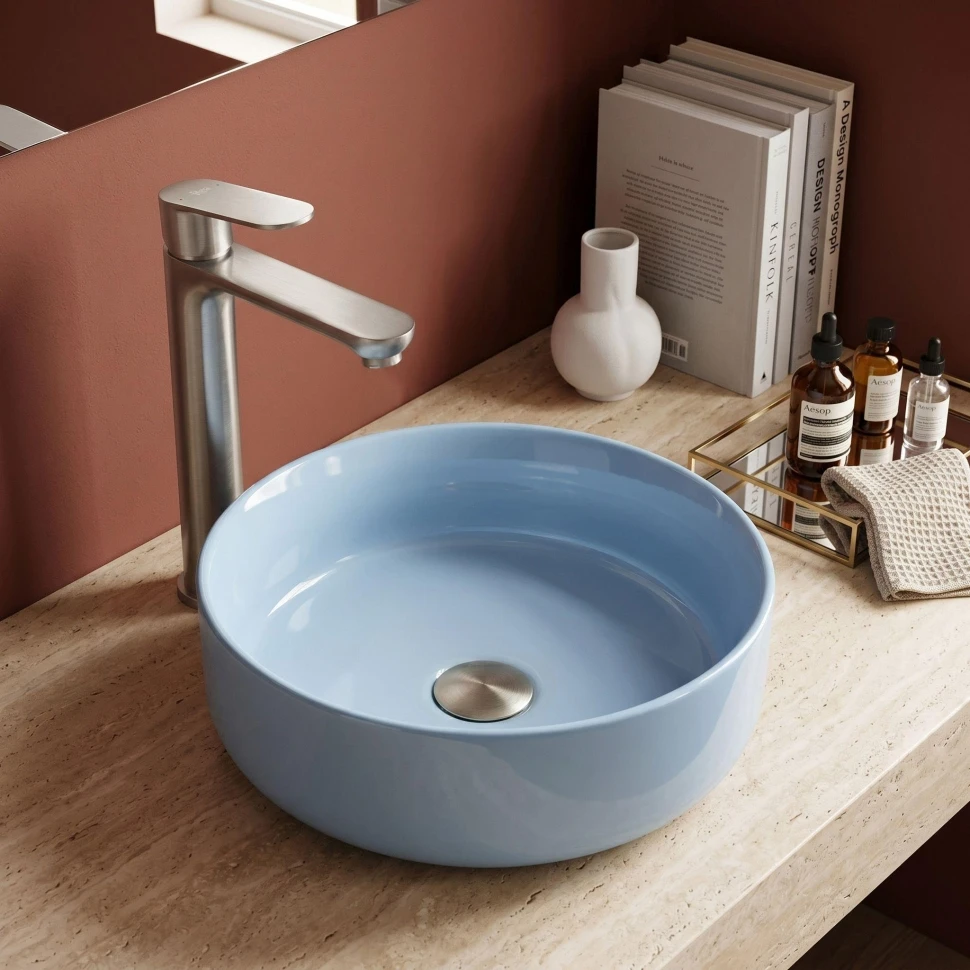 змішувач для умивальника Rea Logan brushed nickel (REA-B6684)