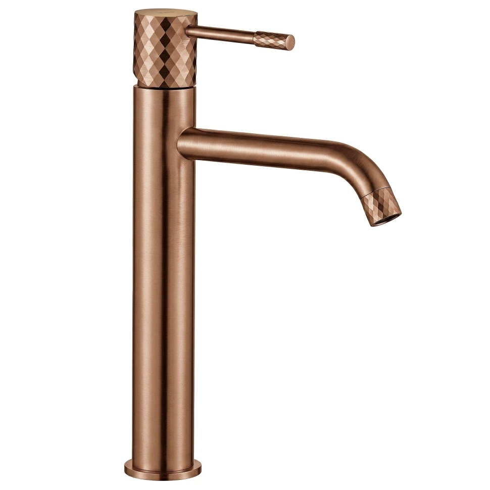 змішувач для умивальника Rea Lungo Diamond high brushed copper (REA-B9846) - 2