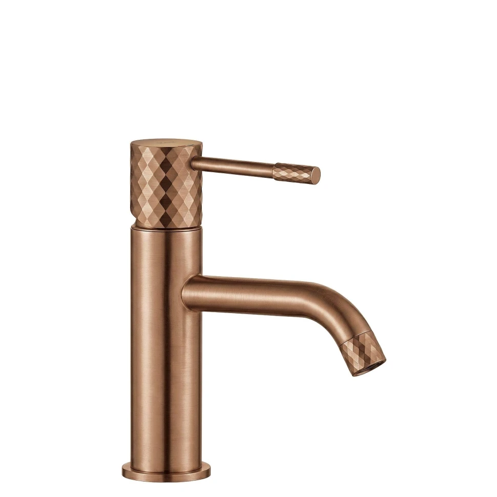 змішувач для умивальника Rea Lungo Diamond Low brushed copper (REA-B9844) - 2