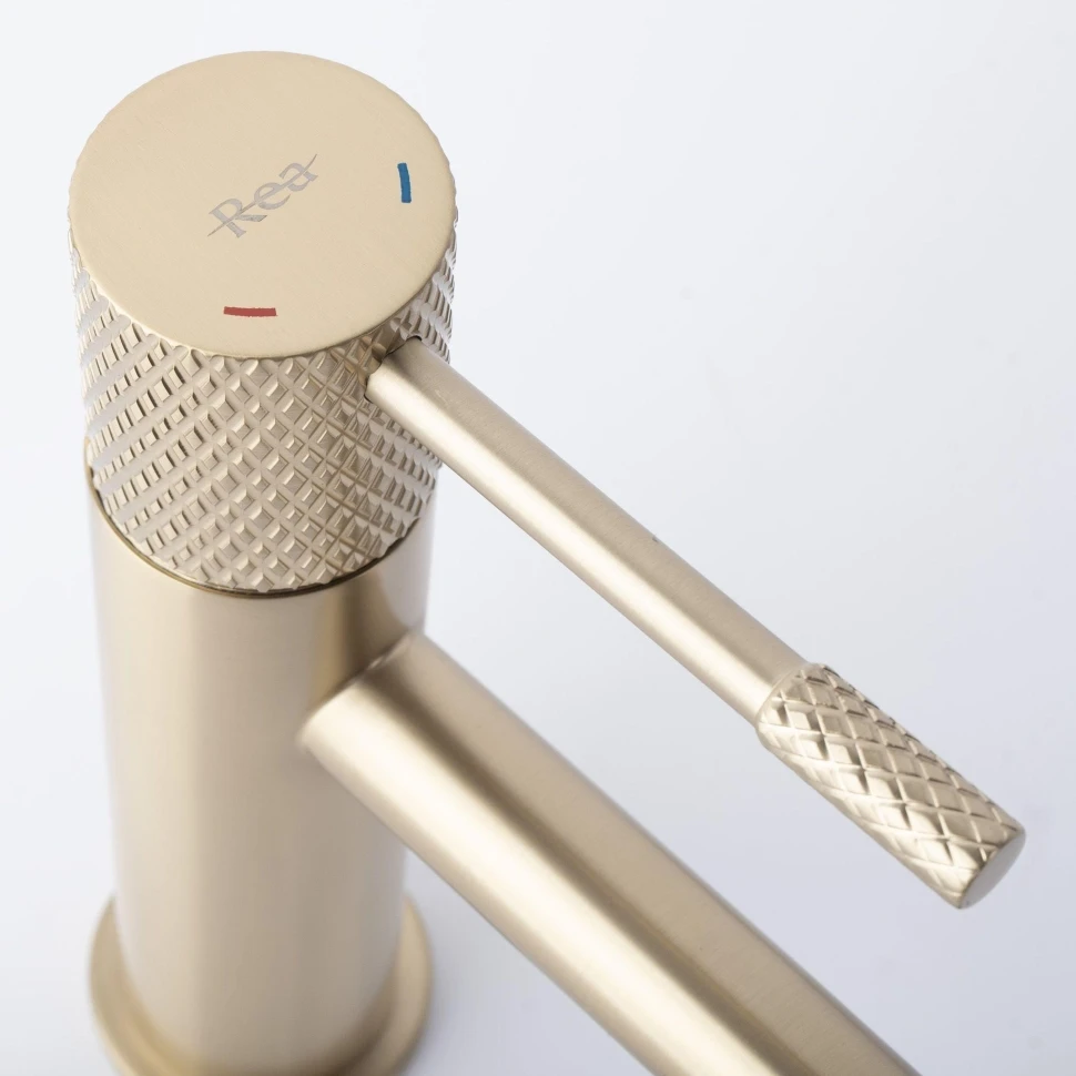 змішувач для умивальника Rea Venti high brushed gold (REA-B9784)