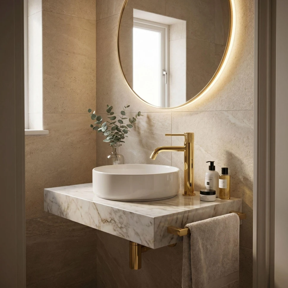змішувач для умивальника Rea Venti high gold (REA-B9781)