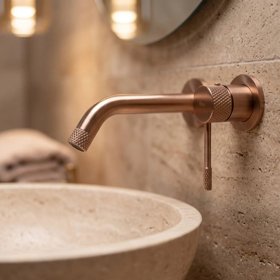 змішувач для умивальника Rea Venti прихованого монтажу brushed copper (REA-B9643)
