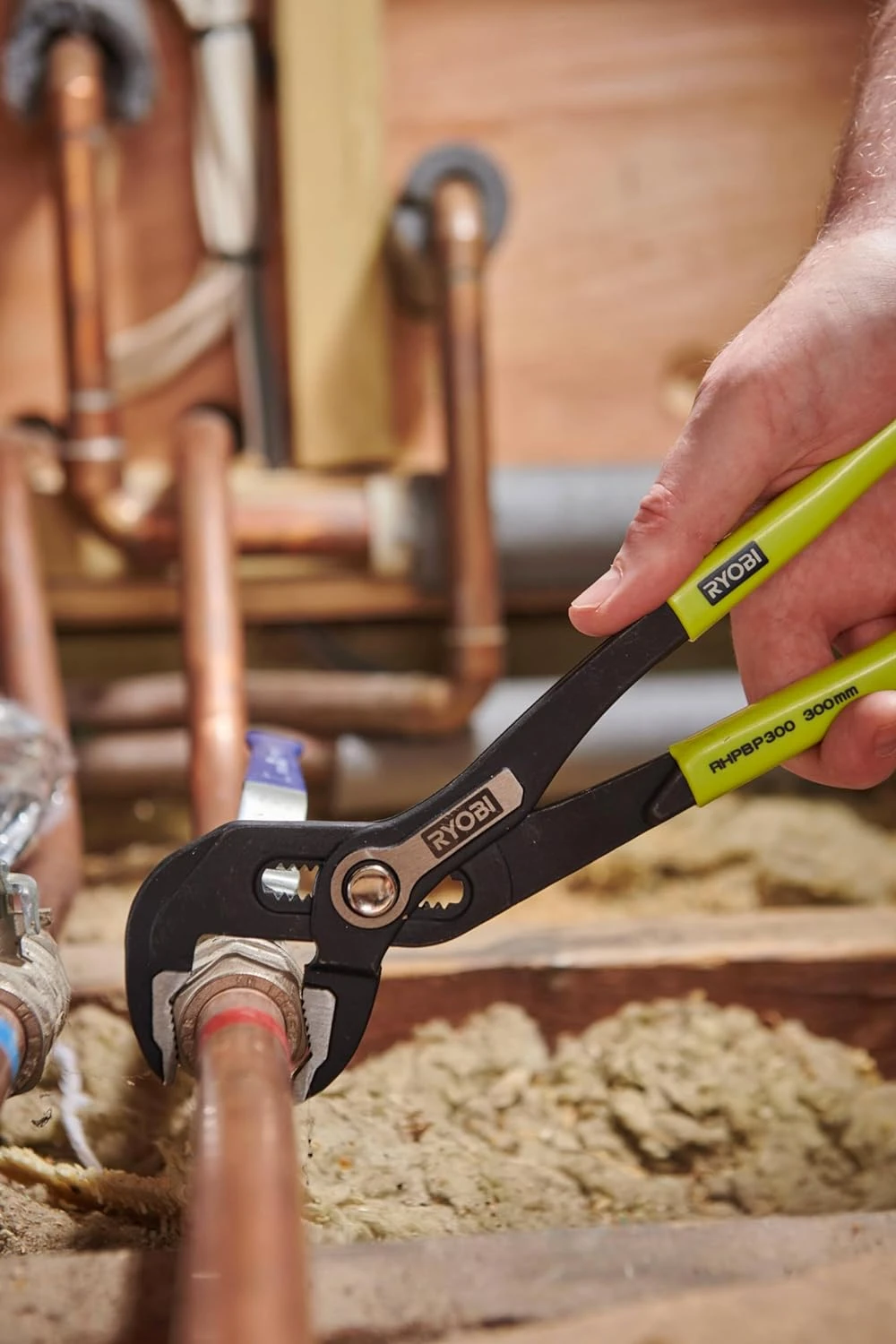 Кліщі переставні Ryobi RHPBP300 300мм Cr-V фіксація кнопкою 0.58кг - 2