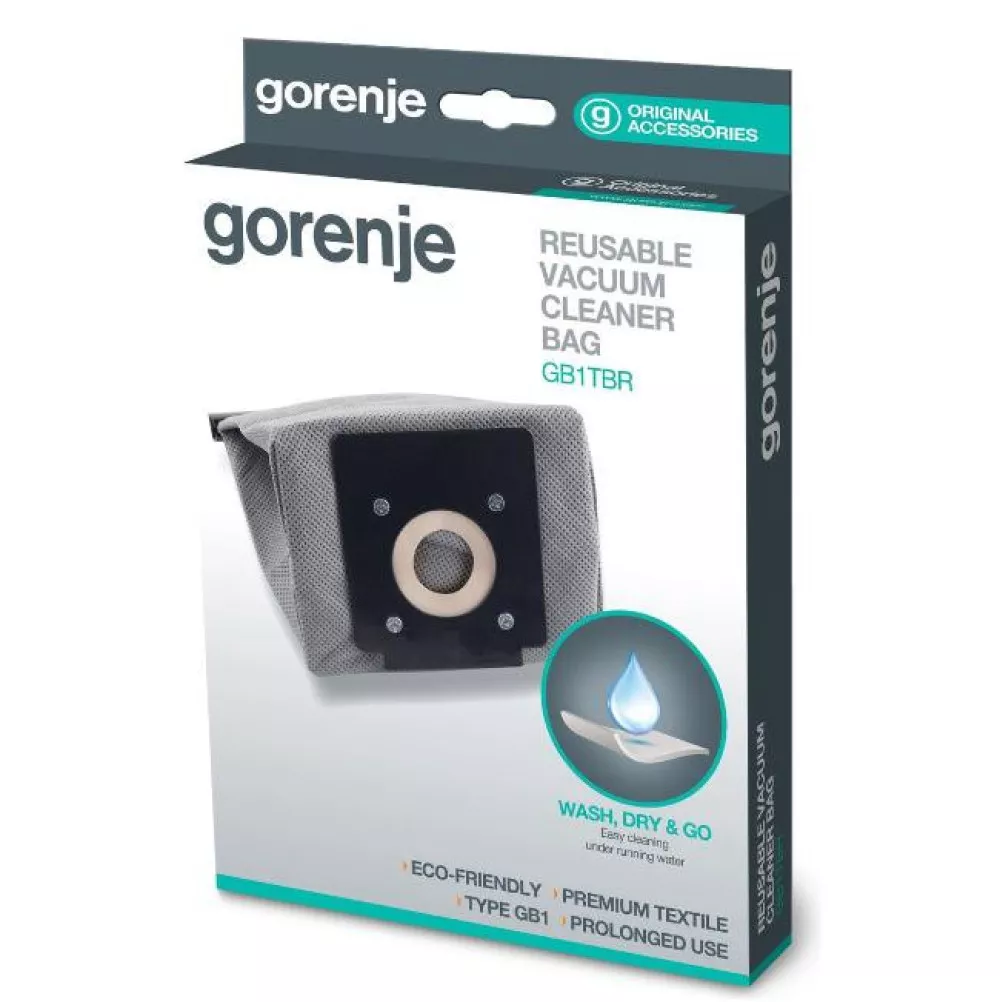 Мішок для пилососа GORENJE GB1TBR текстильний + випускний фільтр - 2
