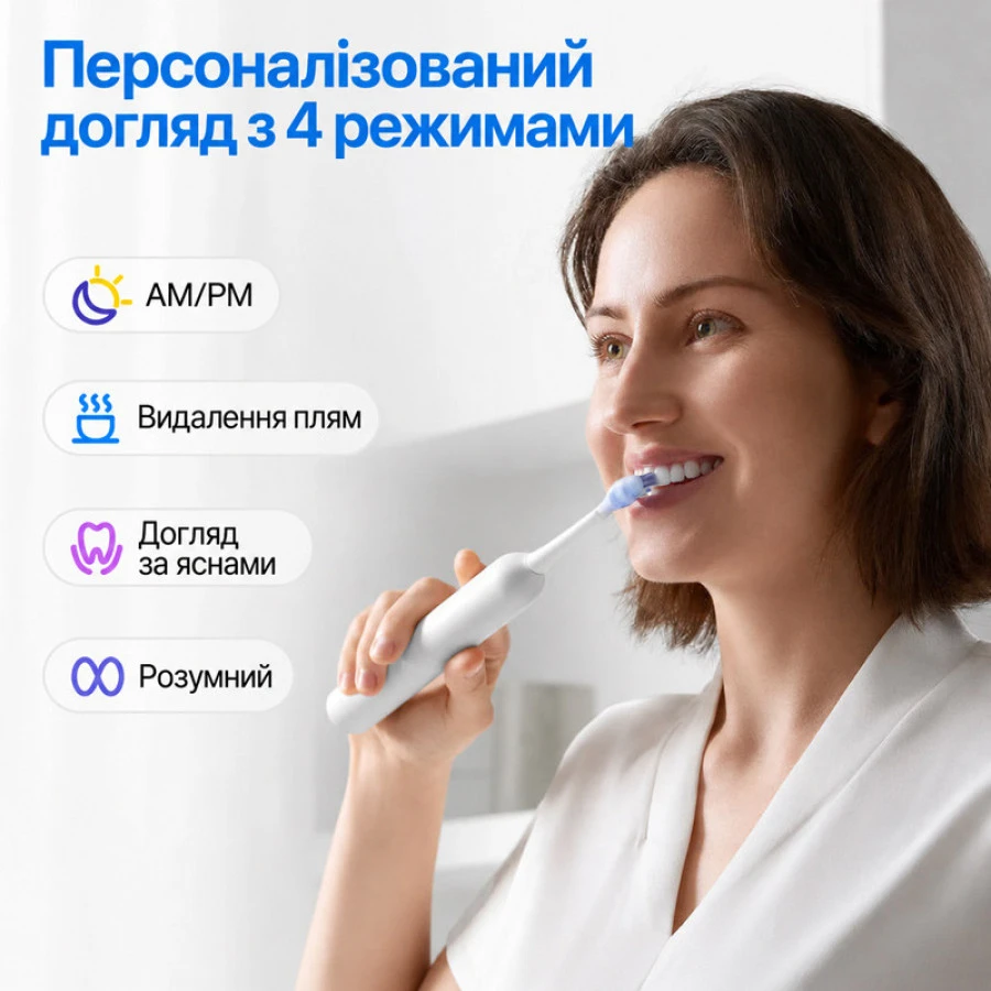 Зубна щітка електрична Usmile Y20 PRO, біла - 2