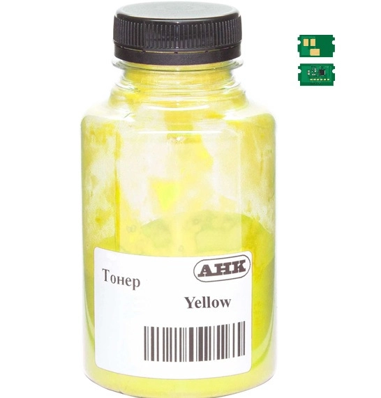 Тонер + чип АНК для Kyocera Ecosys PA 2600/MA2600, TK-5490 бутль 70г Yellow (50000634)