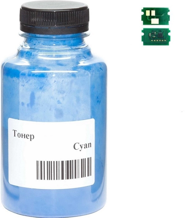 Тонер + чип АНК для Kyocera-Mita Ecosys PA2101/MA2101, TK-5480 бутль 35г Cyan (50000762)