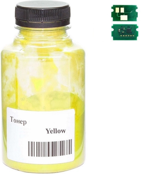 Тонер + чип АНК для Kyocera-Mita Ecosys PA2101/MA2101, TK-5480 бутль 35г Yellow (50000764)