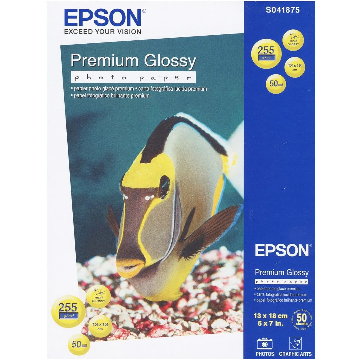 Фотопапір Epson  глянсовий 255г/м кв, 13см х 18см, 50 арк (C13S041875) - 2