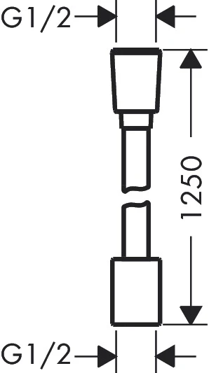 DESIGNFLEX  шланг для душу 1250 мм, колір чорний матовий - 2