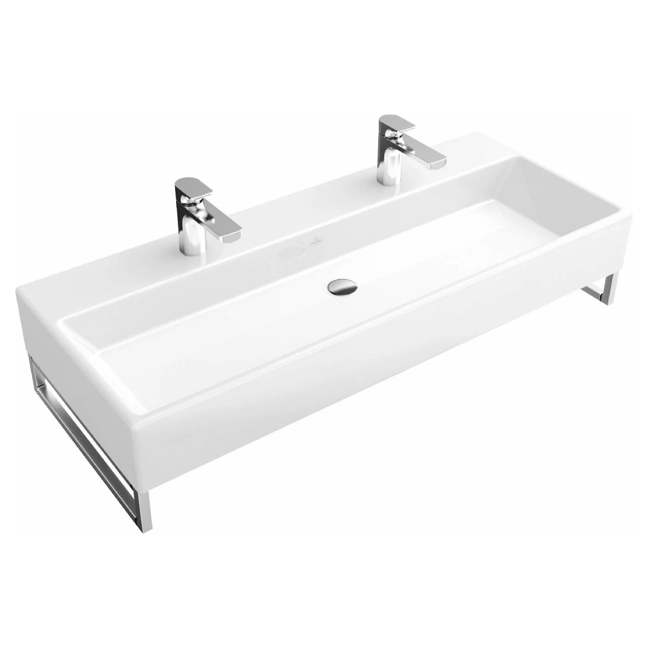 MEMENTO Умывальник  100*47см, с 2 отверстиями, без перелива, White Alpin CeramicPlus